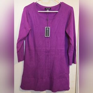 Cable & Gauge Purple Sweater Size Large